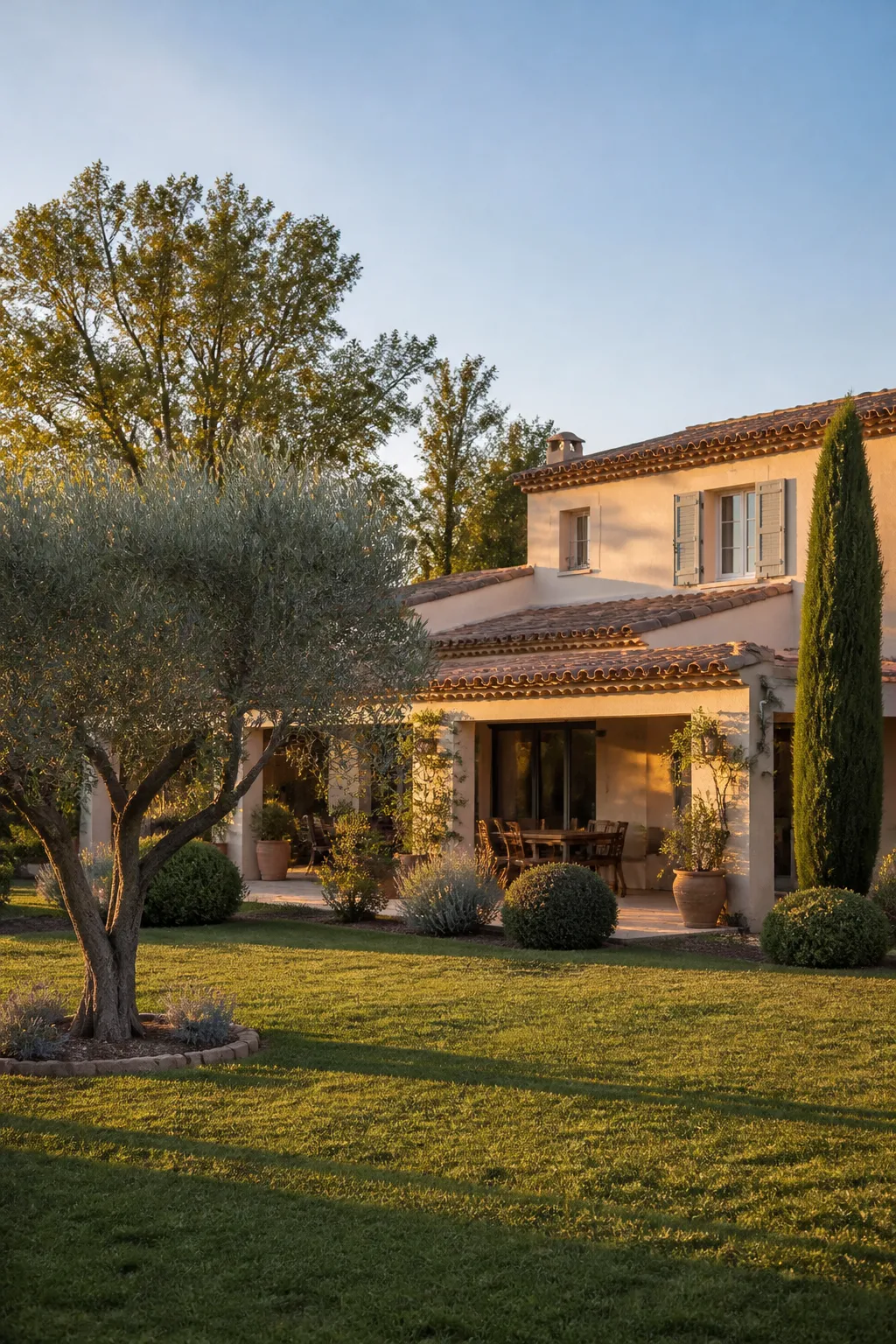 Maison individuelle provençale avec jardin et oliviers, sujet d’un bilan avant achat