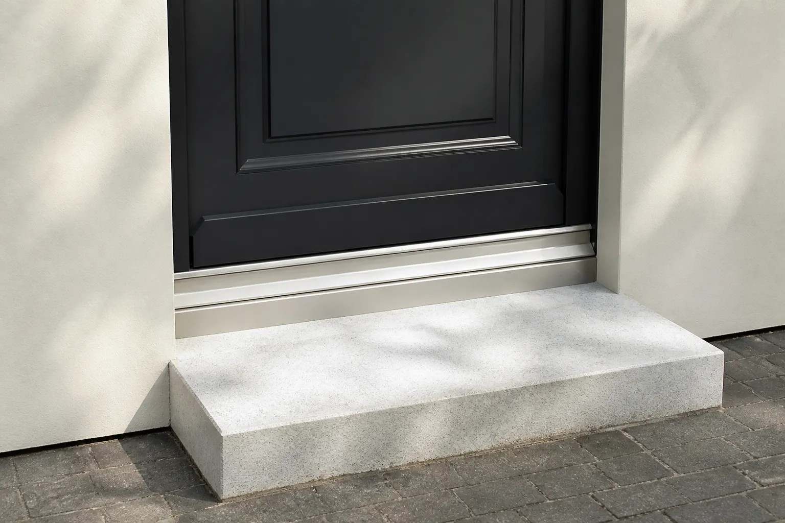 Porte d’entrée surélevée avec batardeau amovible