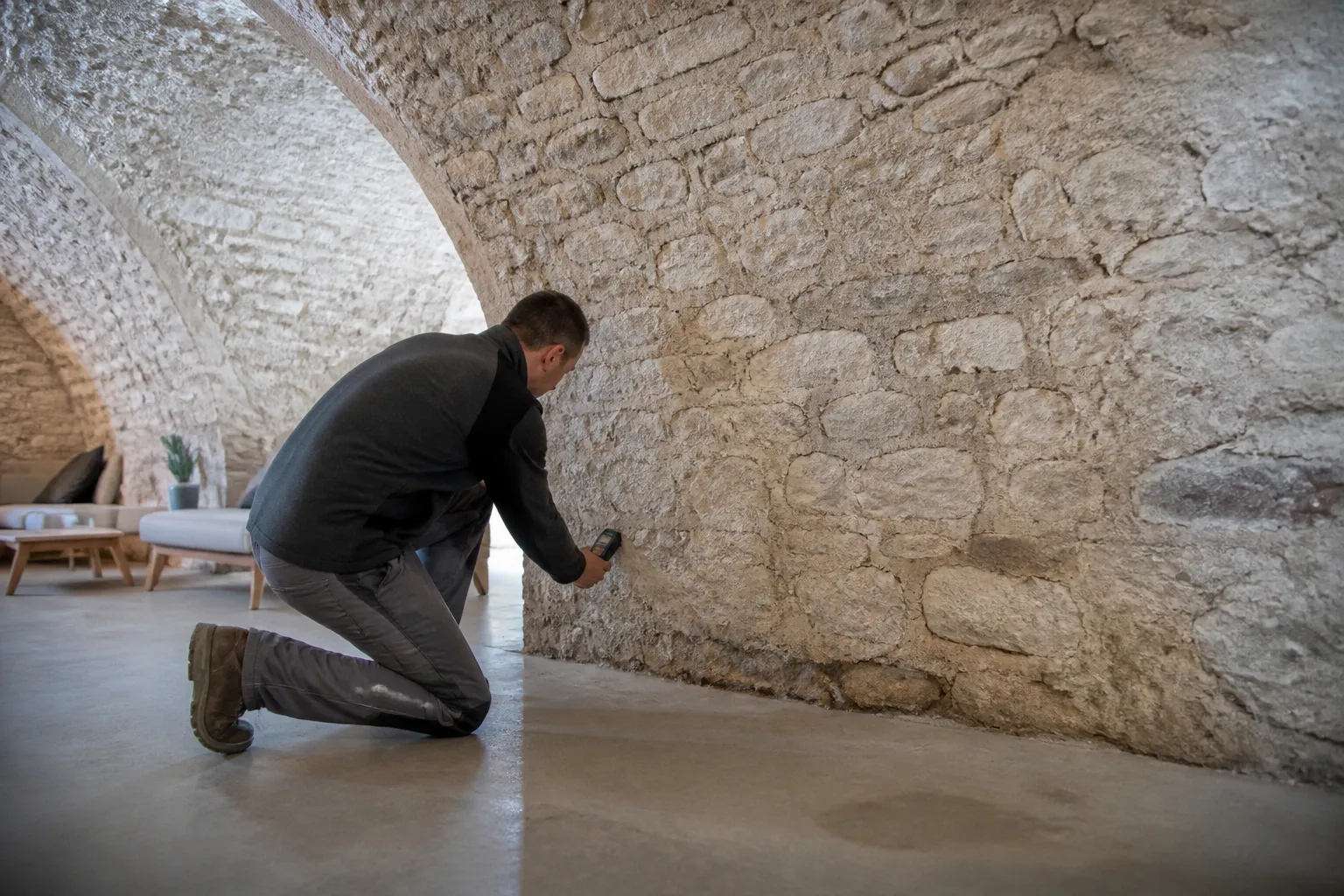 Contrôle d’une cave voûtée dans une maison de ville