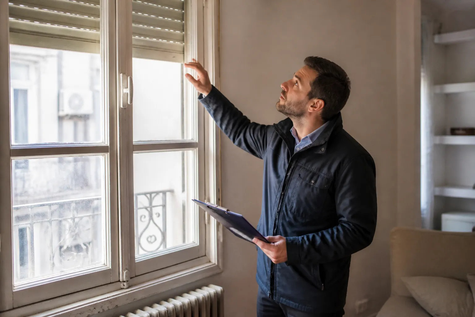 Menuiseries anciennes examinées lors d’un bilan avant achat