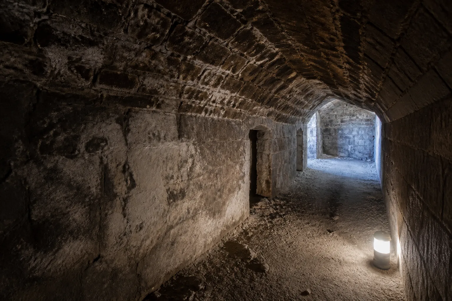 Cave voûtée en pierre d’un immeuble ancien