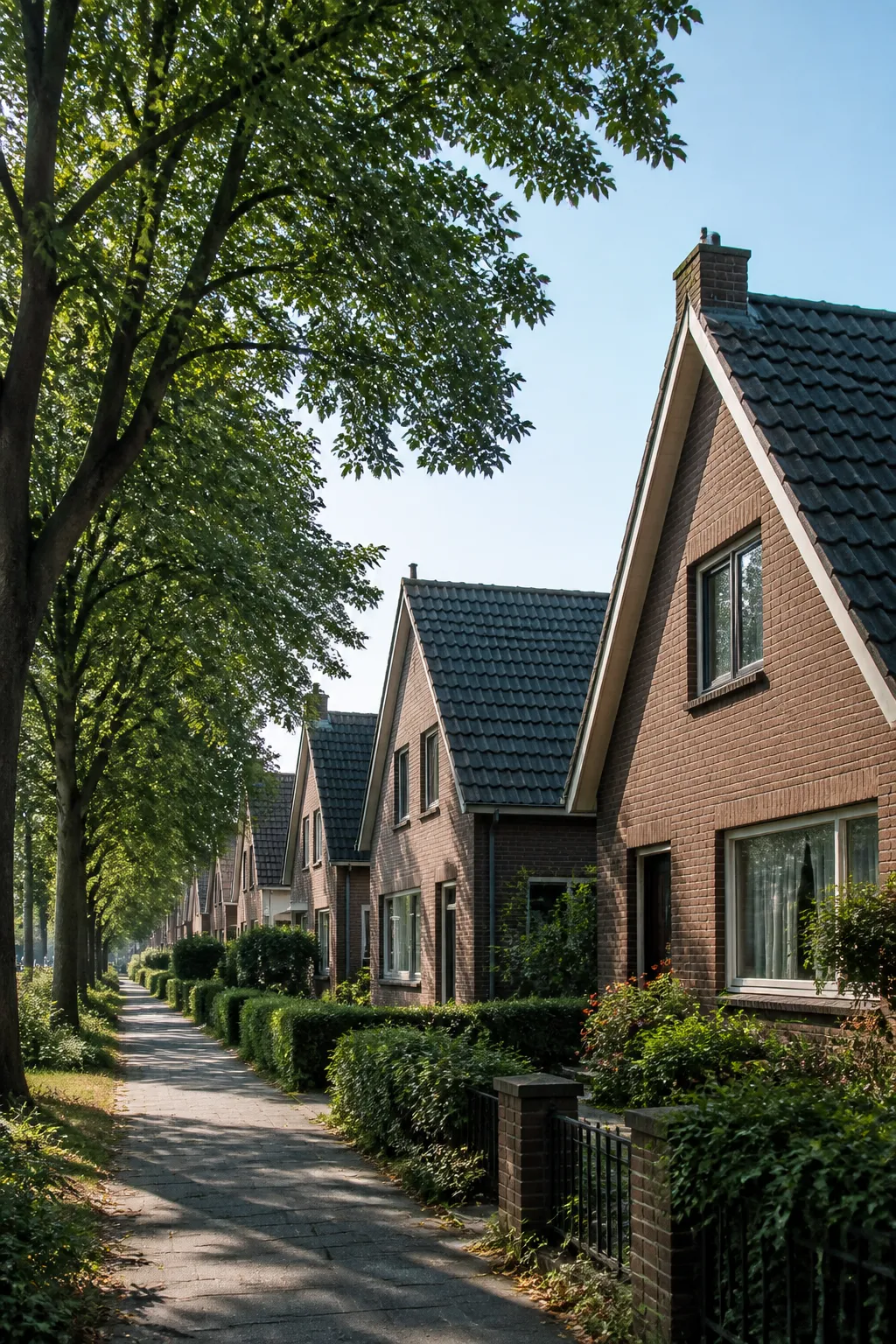 Maisons individuelles des années 1970 avec jardins