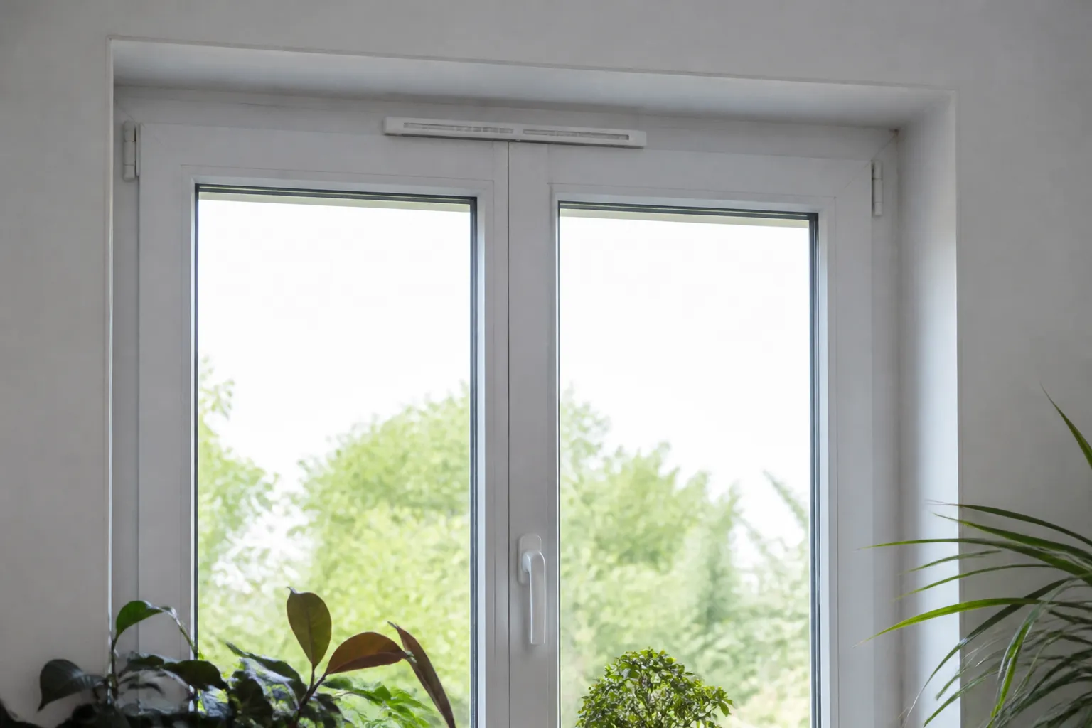 Fenêtre récente en PVC avec entrée d’air