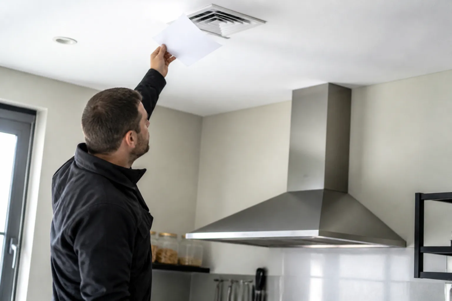 Bouche de ventilation dans une pièce de vie