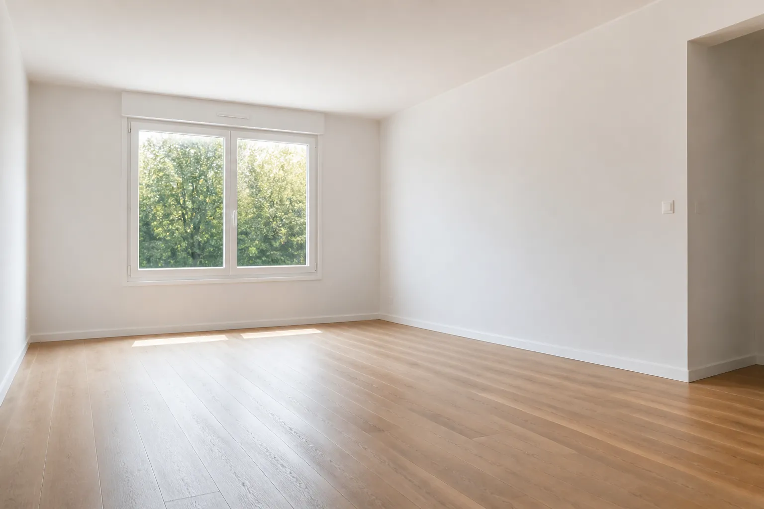 Fenêtre à double vitrage vue de l’intérieur dans un salon