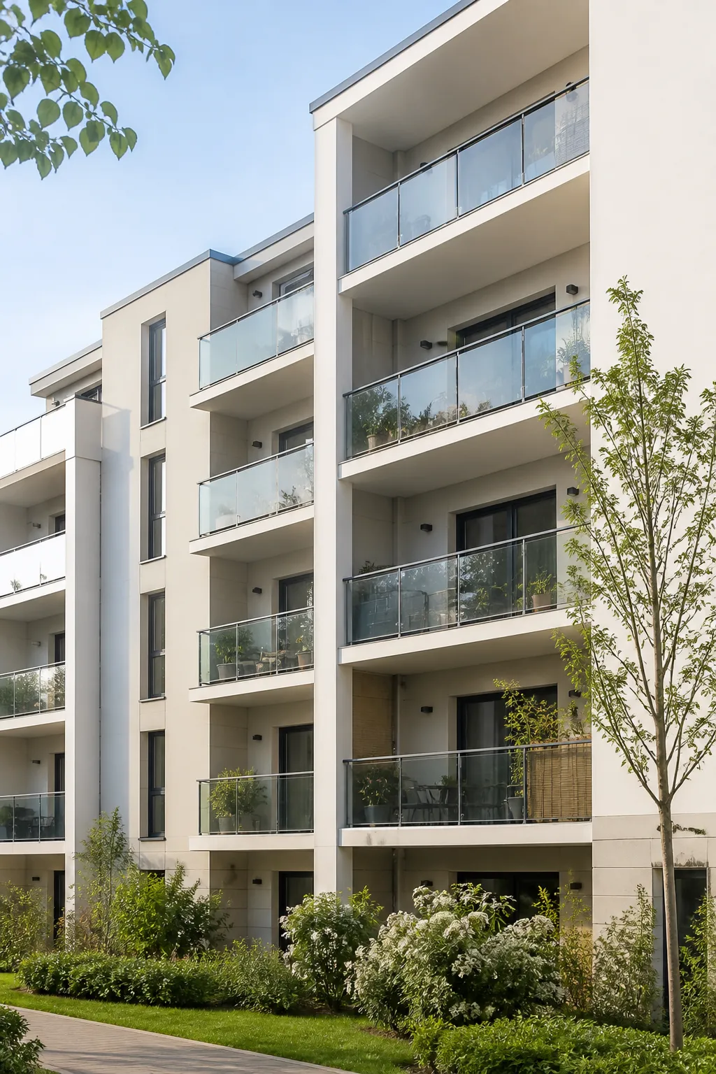 Résidence récente avec balcons et espaces verts, avant un bilan avant achat à Bussy-Saint-Georges