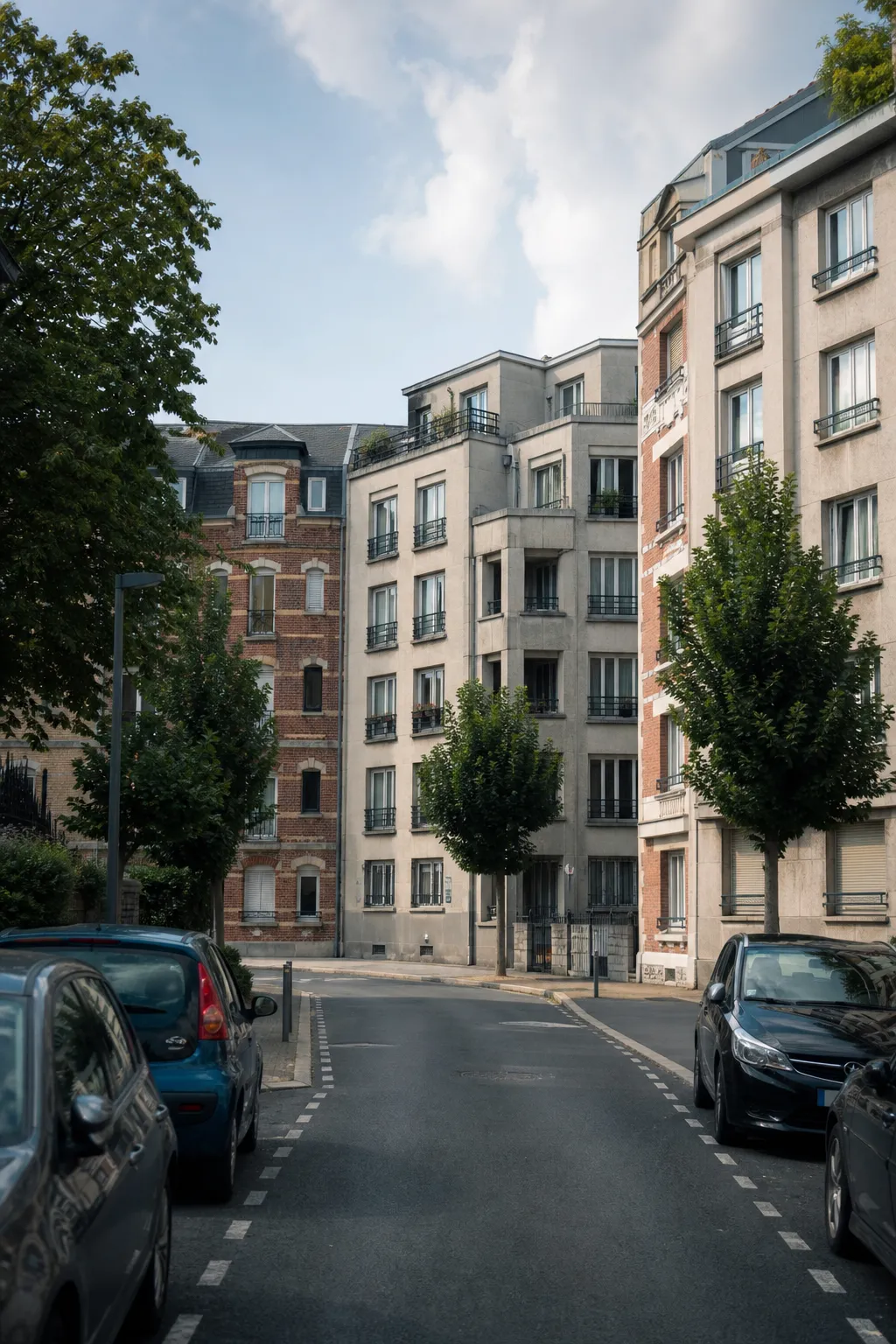 Immeubles résidentiels de différentes époques à Ivry-sur-Seine