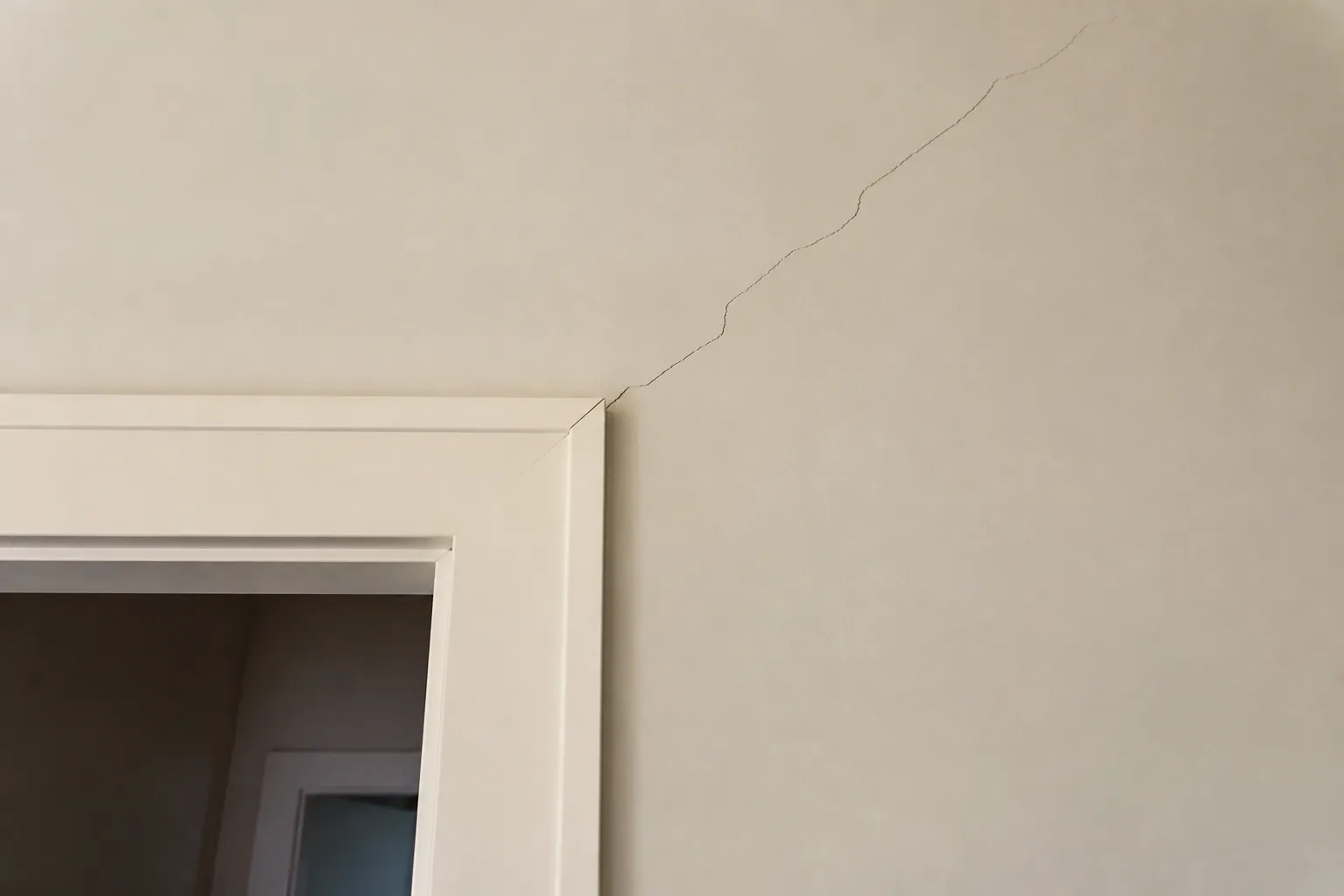 Fissure intérieure à l’angle d’une porte