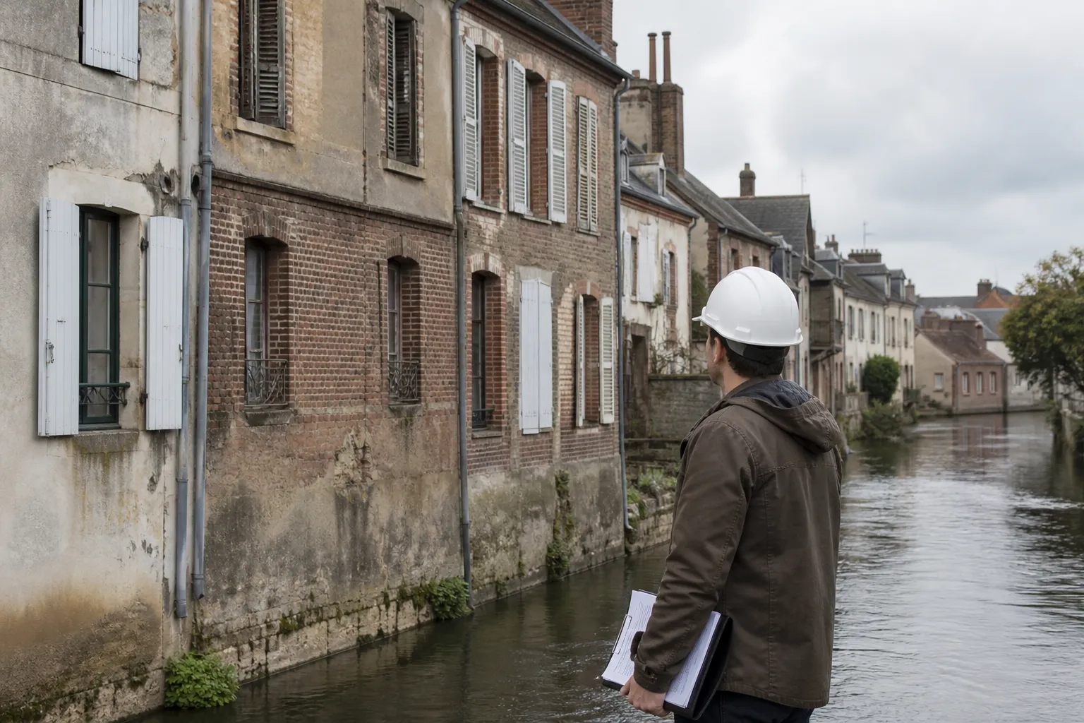 Maisons anciennes au bord de la Sauldre