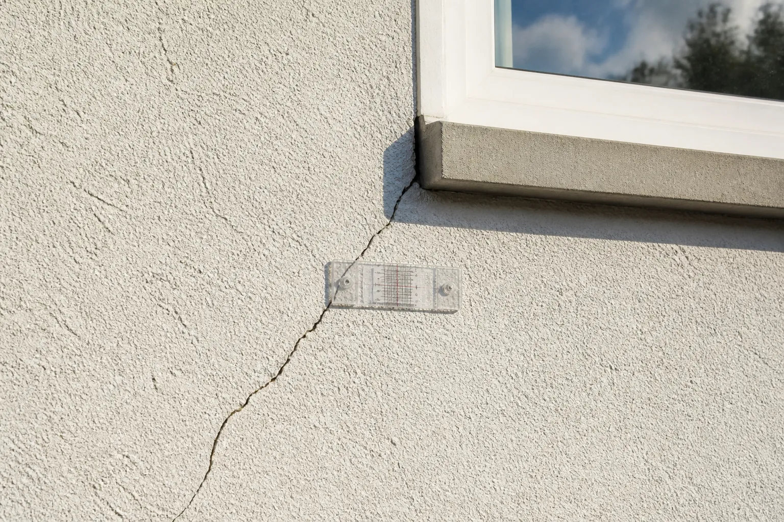Fissure sur un pavillon en zone argileuse