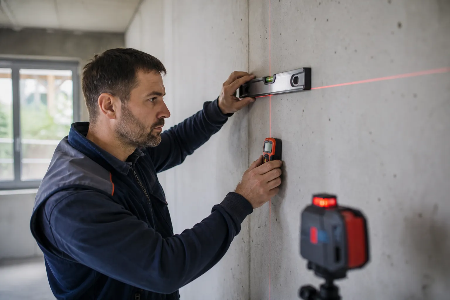 Le niveau laser et le niveau à bulle : mesurer les déformations
